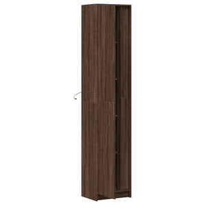 vidaXL Highboard with LED Brown Oak 41.5x32.5x200 cm Engineered Wood