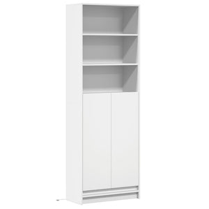 vidaXL Highboard with LED White 69x32.5x200 cm Engineered Wood