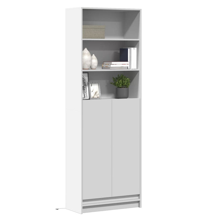 vidaXL Highboard with LED White 69x32.5x200 cm Engineered Wood