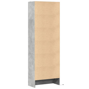 vidaXL Highboard with LED Concrete Grey 69x32.5x200 cm Engineered Wood