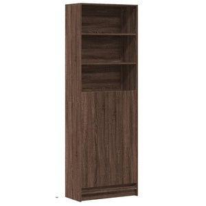 vidaXL Highboard with LED Brown Oak 69x32.5x200 cm Engineered Wood