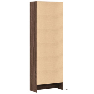 vidaXL Highboard with LED Brown Oak 69x32.5x200 cm Engineered Wood