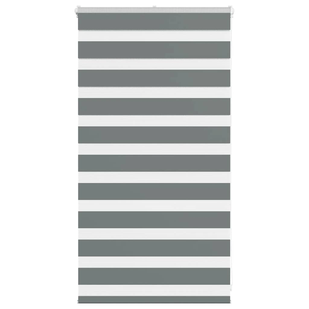 vidaXL Zebra Blind Dark Grey 70x100 cm Fabric Width 65.9 cm Polyester