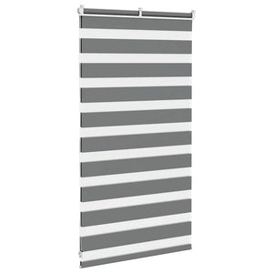 vidaXL Zebra Blind Dark Grey 70x100 cm Fabric Width 65.9 cm Polyester