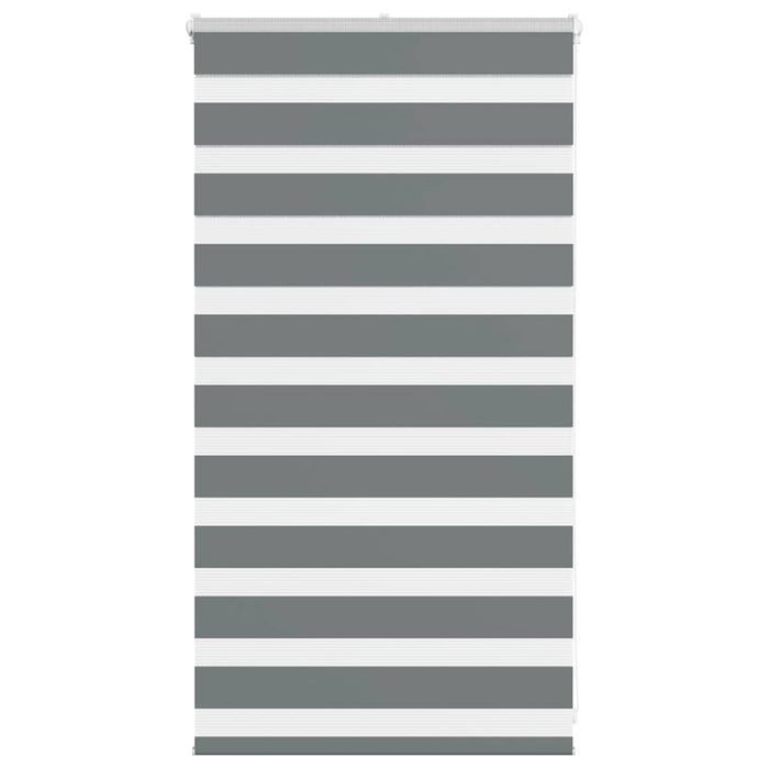 vidaXL Zebra Blind Dark Grey 75x100 cm Fabric Width 70.9 cm Polyester