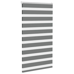 vidaXL Zebra Blind Dark Grey 75x100 cm Fabric Width 70.9 cm Polyester