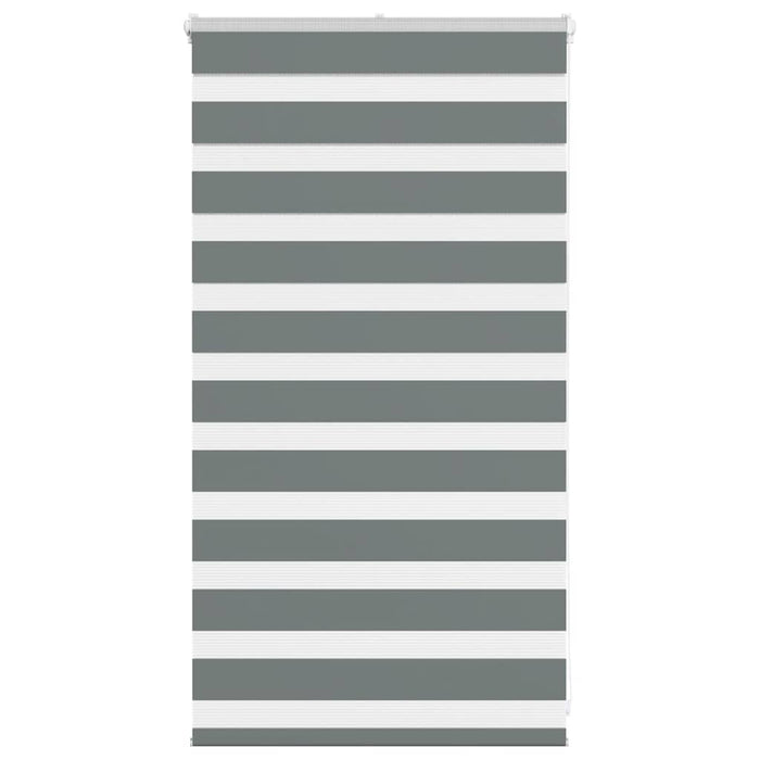 vidaXL Zebra Blind Dark Grey 80x100 cm Fabric Width 75.9 cm Polyester