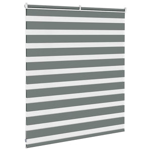 vidaXL Zebra Blind Dark Grey 120x100 cm Fabric Width 115.9 cm Polyester