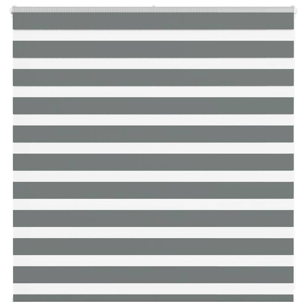 vidaXL Zebra Blind Dark Grey 140x100 cm Fabric Width 135.9 cm Polyester