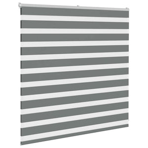 vidaXL Zebra Blind Dark Grey 145x100 cm Fabric Width 140.9 cm Polyester