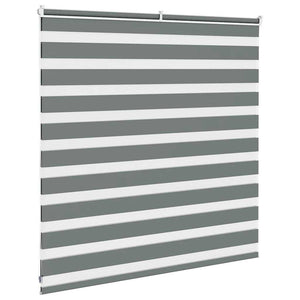 vidaXL Zebra Blind Dark Grey 150x100 cm Fabric Width 145.9 cm Polyester