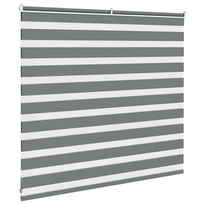 vidaXL Zebra Blind Dark Grey 155x100 cm Fabric Width 150.9 cm Polyester