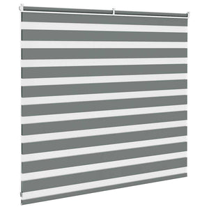 vidaXL Zebra Blind Dark Grey 160x100 cm Fabric Width 155.9 cm Polyester