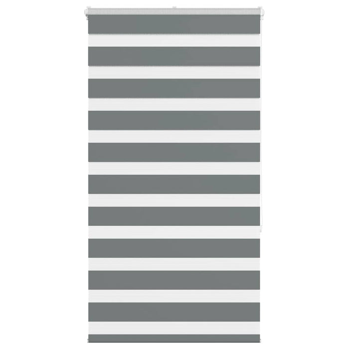 vidaXL Zebra Blind Dark Grey 75x150 cm Fabric Width 70.9 cm Polyester