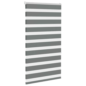 vidaXL Zebra Blind Dark Grey 80x150 cm Fabric Width 75.9 cm Polyester