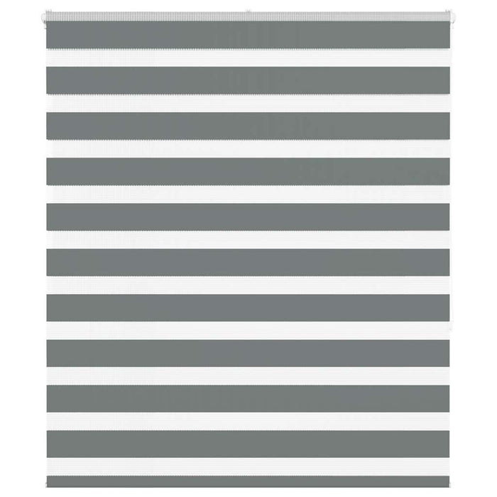 vidaXL Zebra Blind Dark Grey 125x150 cm Fabric Width 120.9 cm Polyester