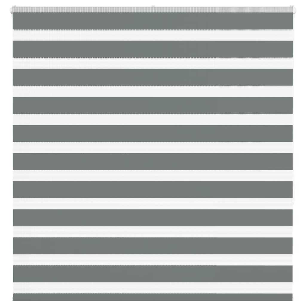 vidaXL Zebra Blind Dark Grey 140x150 cm Fabric Width 135.9 cm Polyester