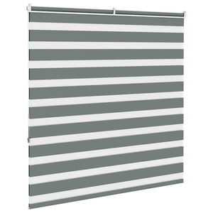 vidaXL Zebra Blind Dark Grey 140x150 cm Fabric Width 135.9 cm Polyester