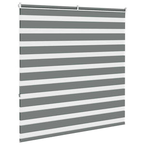 vidaXL Zebra Blind Dark Grey 145x150 cm Fabric Width 140.9 cm Polyester