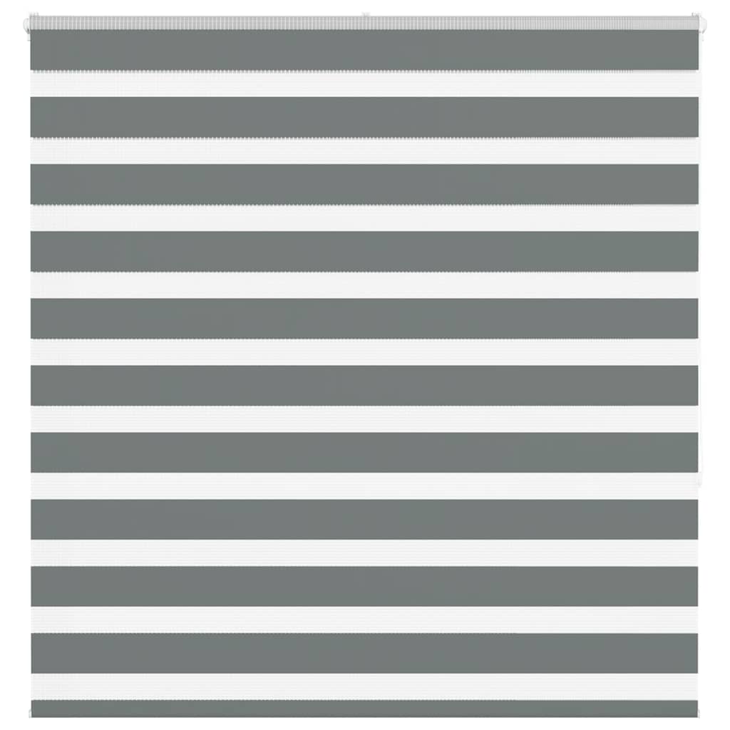 vidaXL Zebra Blind Dark Grey 150x150 cm Fabric Width 145.9 cm Polyester