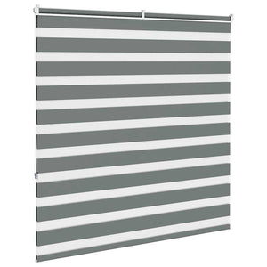 vidaXL Zebra Blind Dark Grey 150x150 cm Fabric Width 145.9 cm Polyester