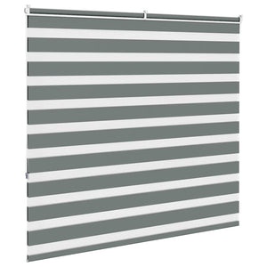 vidaXL Zebra Blind Dark Grey 160x150 cm Fabric Width 155.9 cm Polyester