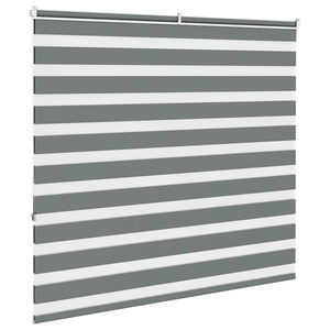 vidaXL Zebra Blind Dark Grey 165x150 cm Fabric Width 160.9 cm Polyester