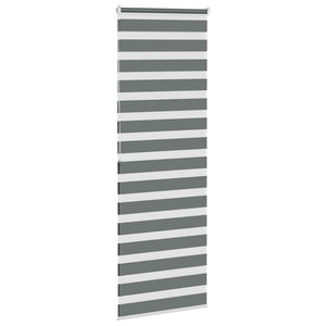 vidaXL Zebra Blind Dark Grey 75x200 cm Fabric Width 70.9 cm Polyester