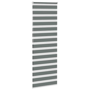 vidaXL Zebra Blind Dark Grey 80x200 cm Fabric Width 75.9 cm Polyester