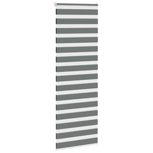 vidaXL Zebra Blind Dark Grey 90x200 cm Fabric Width 85.9 cm Polyester