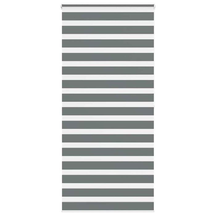 vidaXL Zebra Blind Dark Grey 100x200 cm Fabric Width 95.9 cm Polyester