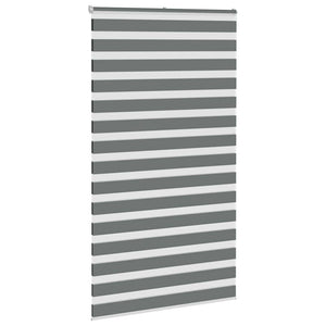 vidaXL Zebra Blind Dark Grey 120x200 cm Fabric Width 115.9 cm Polyester