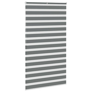 vidaXL Zebra Blind Dark Grey 125x200 cm Fabric Width 120.9 cm Polyester