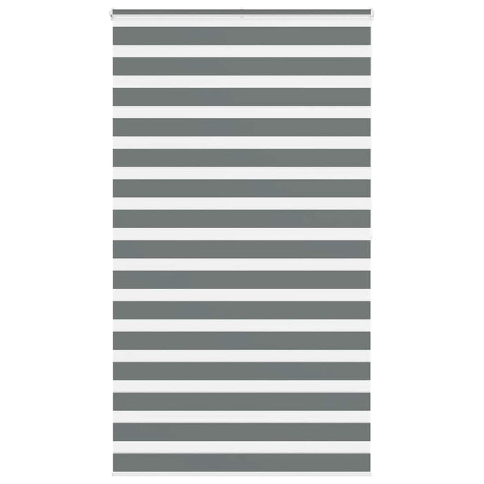 vidaXL Zebra Blind Dark Grey 135x200 cm Fabric Width 130.9 cm Polyester