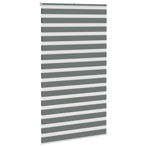 vidaXL Zebra Blind Dark Grey 135x200 cm Fabric Width 130.9 cm Polyester