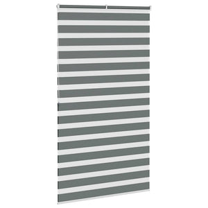 vidaXL Zebra Blind Dark Grey 135x200 cm Fabric Width 130.9 cm Polyester