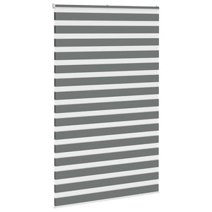 vidaXL Zebra Blind Dark Grey 140x200 cm Fabric Width 135.9 cm Polyester