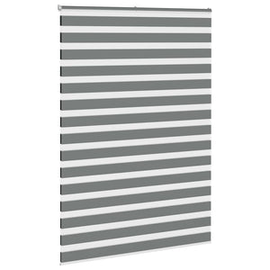 vidaXL Zebra Blind Dark Grey 155x200 cm Fabric Width 150.9 cm Polyester