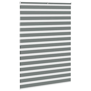 vidaXL Zebra Blind Dark Grey 160x200 cm Fabric Width 155.9 cm Polyester