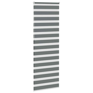 vidaXL Zebra Blind Dark Grey 75x230 cm Fabric Width 70.9 cm Polyester