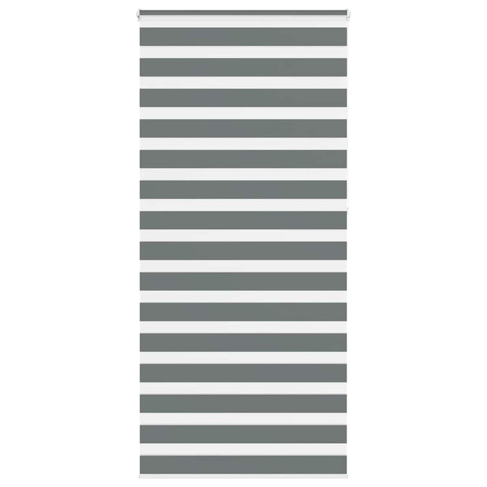 vidaXL Zebra Blind Dark Grey 105x230 cm Fabric Width 100.9 cm Polyester