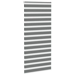 vidaXL Zebra Blind Dark Grey 110x230 cm Fabric Width 105.9 cm Polyester