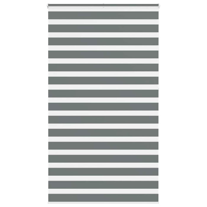 vidaXL Zebra Blind Dark Grey 135x230 cm Fabric Width 130.9 cm Polyester