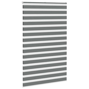 vidaXL Zebra Blind Dark Grey 140x230 cm Fabric Width 135.9 cm Polyester