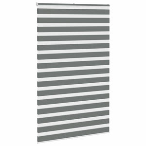 vidaXL Zebra Blind Dark Grey 150x230 cm Fabric Width 145.9 cm Polyester