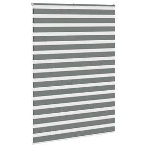 vidaXL Zebra Blind Dark Grey 155x230 cm Fabric Width 150.9 cm Polyester