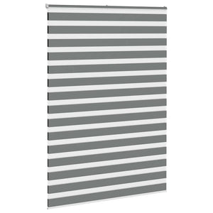 vidaXL Zebra Blind Dark Grey 165x230 cm Fabric Width 160.9 cm Polyester