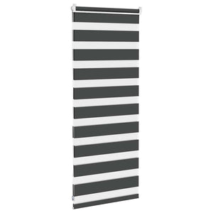 vidaXL Zebra Blind Black 65x100 cm Fabric Width 60.9 cm Polyester