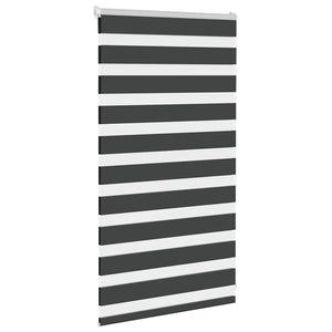 vidaXL Zebra Blind Black 70x100 cm Fabric Width 65.9 cm Polyester