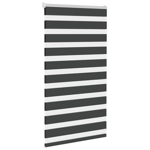 vidaXL Zebra Blind Black 75x100 cm Fabric Width 70.9 cm Polyester